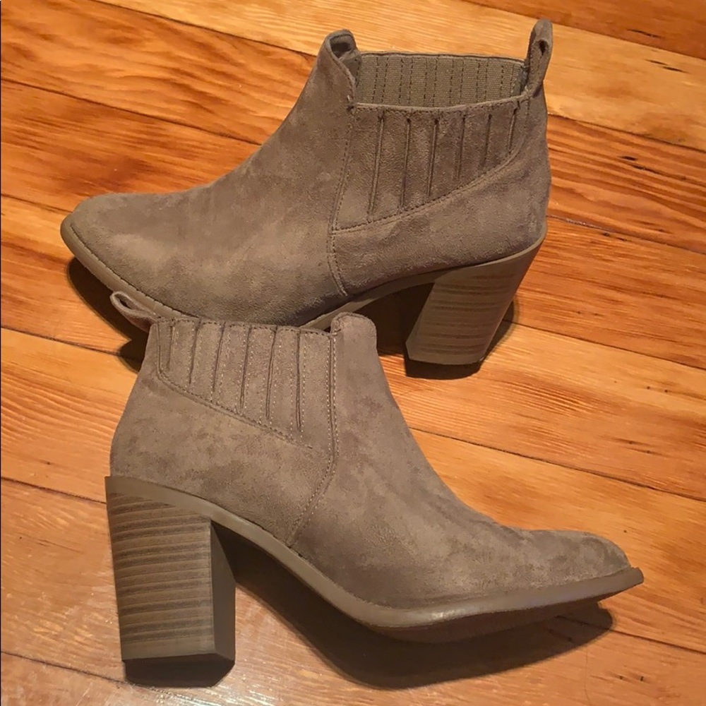 Wild Diva suede booties